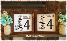 Load image into Gallery viewer, Last Name Party Of __ Wood Sign
