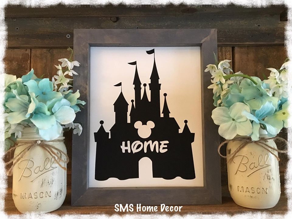 Disney Castle Home Wood Sign